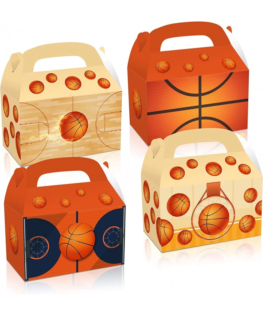 NA 12 Pieces Basketball Party Favors Boxes Basketball Party Candy Favor Treat Boxes Basketball Pattern Cardboard Favor for Ki...