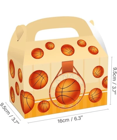 NA 12 Pieces Basketball Party Favors Boxes Basketball Party Candy Favor Treat Boxes Basketball Pattern Cardboard Favor for Ki...