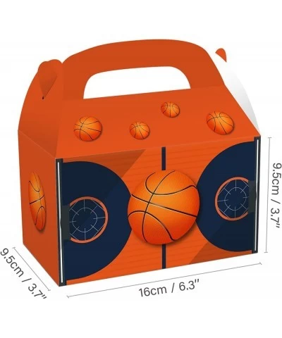 NA 12 Pieces Basketball Party Favors Boxes Basketball Party Candy Favor Treat Boxes Basketball Pattern Cardboard Favor for Ki...