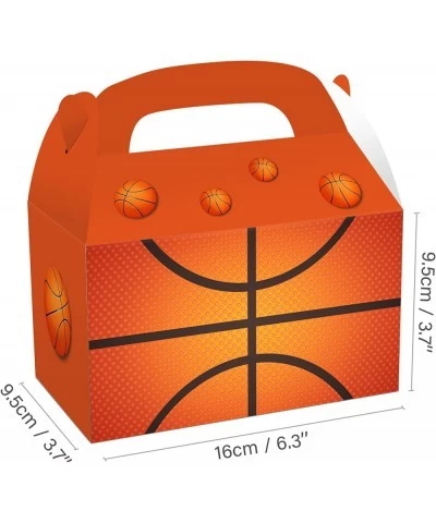 NA 12 Pieces Basketball Party Favors Boxes Basketball Party Candy Favor Treat Boxes Basketball Pattern Cardboard Favor for Ki...