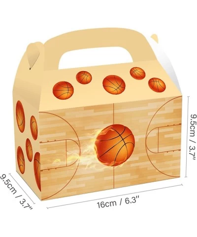 NA 12 Pieces Basketball Party Favors Boxes Basketball Party Candy Favor Treat Boxes Basketball Pattern Cardboard Favor for Ki...