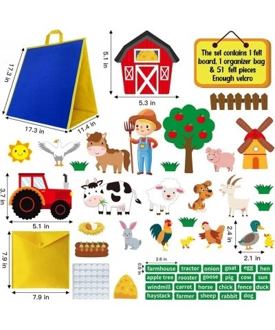 Felt Board&Story Sets and Pieces for Toddlers Flannel Board Quiet Time Books for Children Foldable Double Sided Felt Learning...