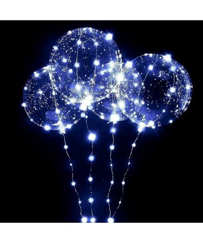 10 PACKS LED Bobo Balloons Transparent LED Light Up Balloons Helium Style Glow Bubble Balloons with String Lights for Party B...