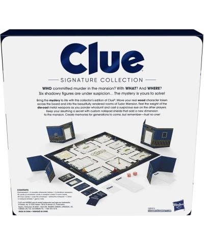 Clue Board Game Signature Collection Premium Packaging and Components Family Games for Kids and Adults Mystery Games for 2 to...