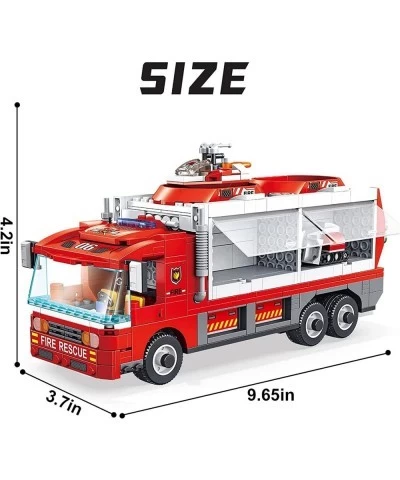 655 PCS Robot Building Toy 6-in-1 Kids Engineering Fire Truck Building Blocks Kit STEM Learning Building Bricks Toys Set for ...