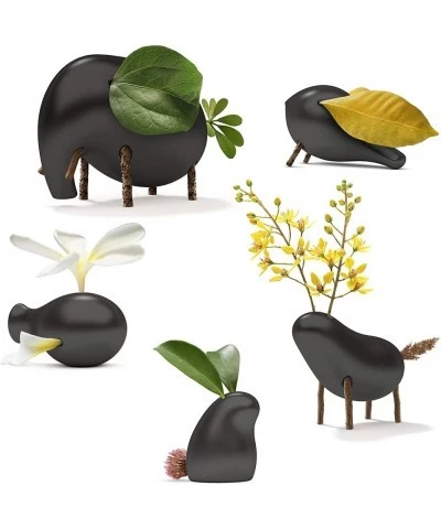 Locomo™ Family Black Edition (Set of 5) - Wooden Animal Figures Open-Ended Educational Outdoor Play to Trigger Child’s Imagin...