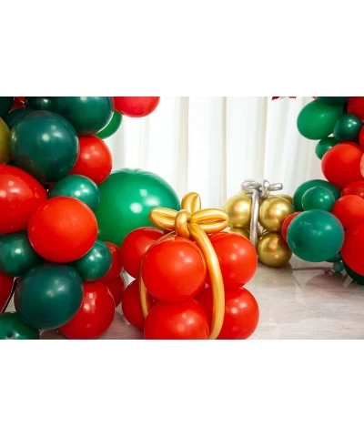 Christmas Balloons 157 Pcs Christmas Balloon Garland with Green Balloons Red balloons Gold Balloons and confetti balloons for...