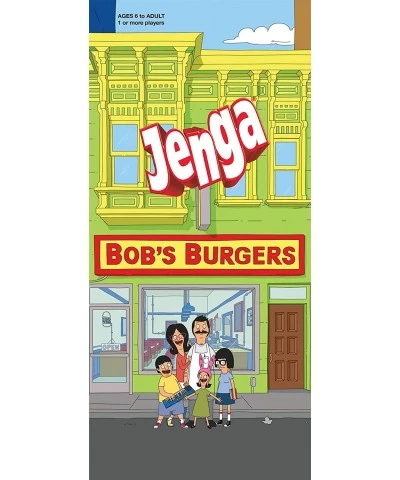 Bob's Burgers Edition Jenga Game|Move Your Characters Up The Blocks to Score Points|Play As 1 of 6 of Your Favorite Character...