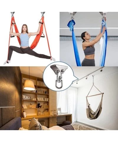 Heavy Duty Swing Hangers Suspension Hooks 1000 LB Capacity 360° Rotate Swing Hooks w/ 4 Screw for Playground Porch Yoga Seat ...