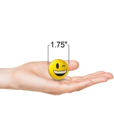 Emoticon Bouncy Balls for Kids Set of 12 Bouncing Balls in Assorted Emoticon Designs Extra-High Bounce Emoticon Birthday Part...