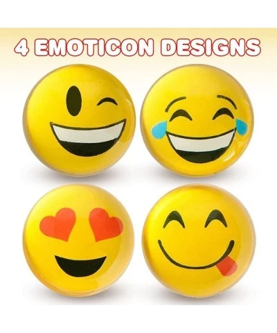 Emoticon Bouncy Balls for Kids Set of 12 Bouncing Balls in Assorted Emoticon Designs Extra-High Bounce Emoticon Birthday Part...