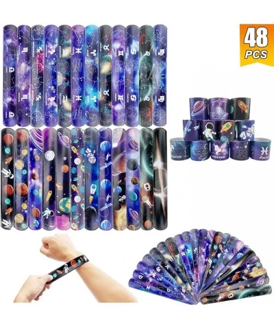 48Pcs Slap Bracelets for Kids Adults Party Favors Snap Bracelets with Space Constellation Design Gift for Classroom Prizes ca...