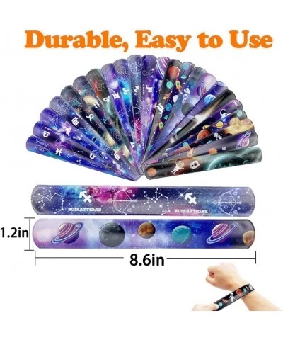 48Pcs Slap Bracelets for Kids Adults Party Favors Snap Bracelets with Space Constellation Design Gift for Classroom Prizes ca...