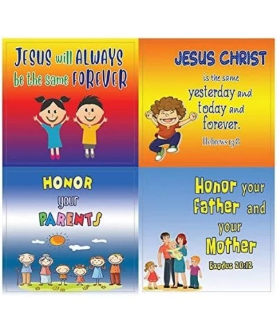 Bible Verses Every Kid Should Know Stickers (10 Sheet) - Total 120 pcs (10 x 12pcs) Individual Small Size 2.1 x 2 Inches Wate...