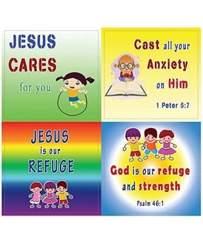 Bible Verses Every Kid Should Know Stickers (10 Sheet) - Total 120 pcs (10 x 12pcs) Individual Small Size 2.1 x 2 Inches Wate...