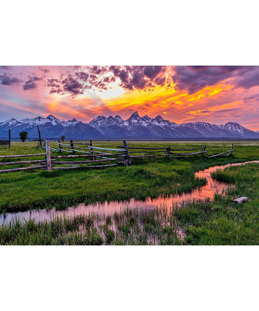 Grand Teton - 1000 Piece Jigsaw Puzzle - Bright Unique Puzzle of Grand Teton National Park - Fun Challenge for Adults Teens a...