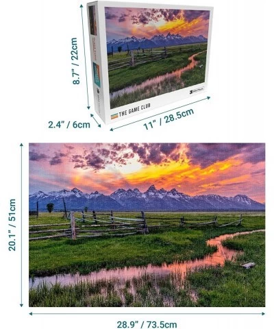 Grand Teton - 1000 Piece Jigsaw Puzzle - Bright Unique Puzzle of Grand Teton National Park - Fun Challenge for Adults Teens a...