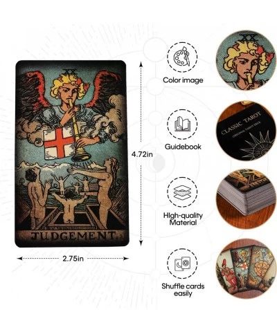 Tarot Cards Deck with Guidebook for Beginners Vintage Tarot Card Decks Unique Fortune Telling Game $30.27 Fortune Telling Toys