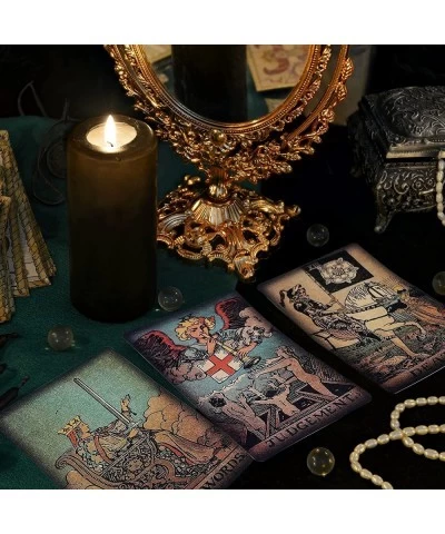 Tarot Cards Deck with Guidebook for Beginners Vintage Tarot Card Decks Unique Fortune Telling Game $30.27 Fortune Telling Toys