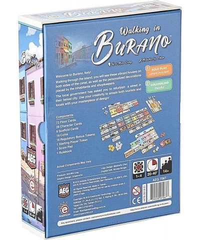 Walking in Burano Card Game Build a Colorful City Fun for All Ages 1 to 4 Players 20 to 40 Minute Play Time for Ages 14 and U...