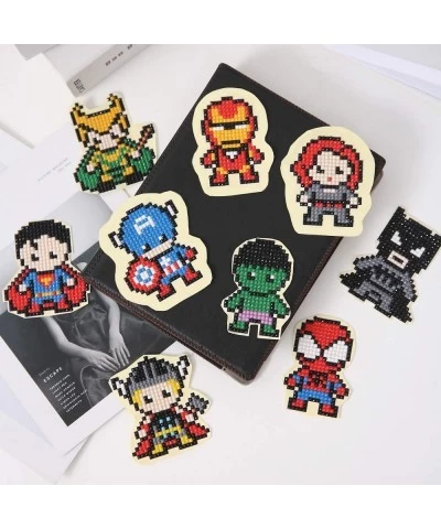 Diamond Painting Stickers Kits for Kids DIY Diamond Sticker 5D Diamond Art Mosaic Stickers by Numbers Kits (Hero Stickers) $1...