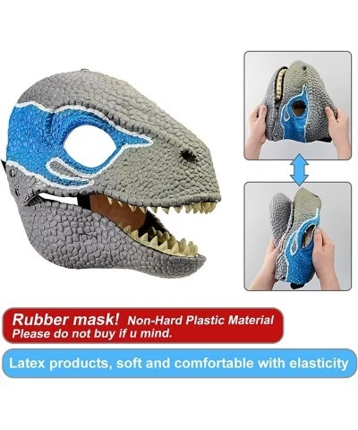 Dinosaur Mask Moving Jaw Movable Halloween Decor Tyrannosaurus Rex Animal Mask Christmas Gifts for Adults $28.99 Kids' Dress-...