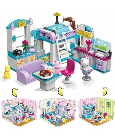 6-12 Girl's Dream Home Building Blocks Kit Educational Toy Build Girl's Bedroom or Living Room or Kitchen 3 Building Methods ...