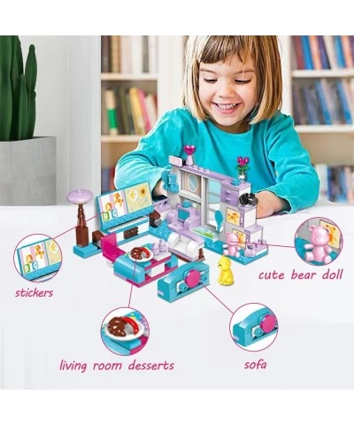 6-12 Girl's Dream Home Building Blocks Kit Educational Toy Build Girl's Bedroom or Living Room or Kitchen 3 Building Methods ...