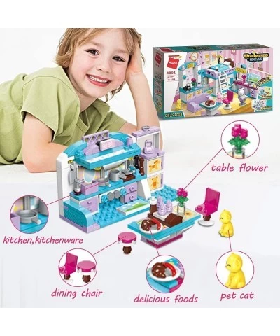 6-12 Girl's Dream Home Building Blocks Kit Educational Toy Build Girl's Bedroom or Living Room or Kitchen 3 Building Methods ...