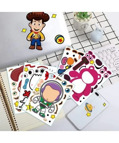 36 PCS Toy Inspired Story Stickers for Toy Inspired Story Party Favors Make a Face Sticker Sheets Make Your Own Cartoon Stick...