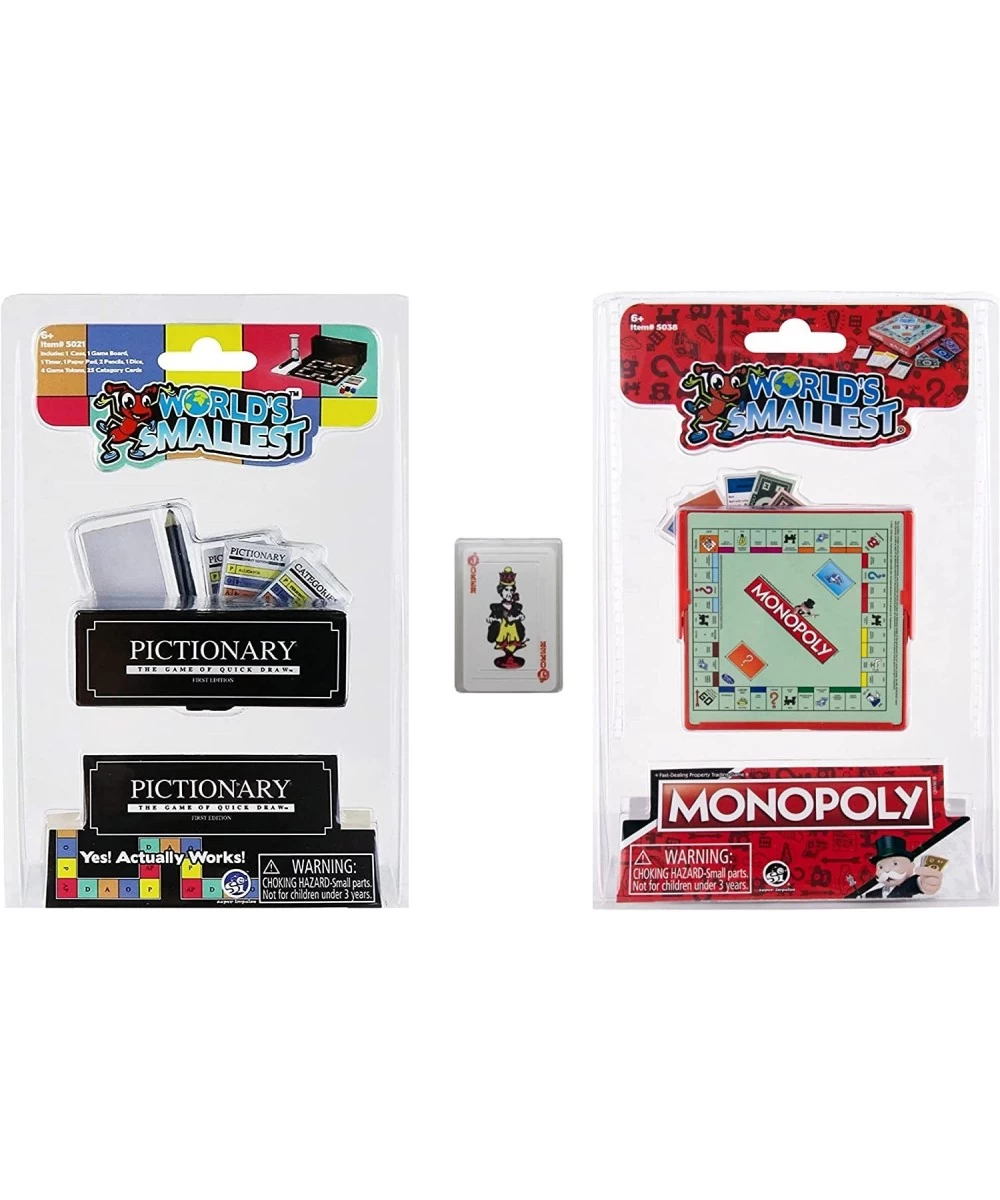 World’s Smallest Classic Games – Pictionary – Monopoly – Miniature Playing Cards - Bundle Gift Set of 3 Miniature Games $28.3...