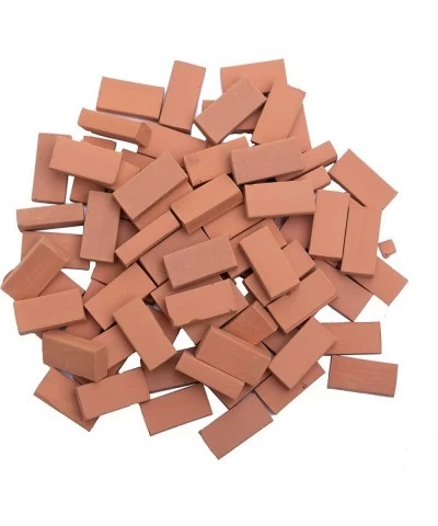 140pcs Miniature Bricks Blocks 80pcs Red Mini Wall Bricks 1 16 Scale 60pcs Mini Cinder Blocks 1 12 Scale Fake Bricks for Doll...