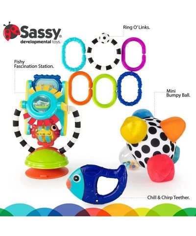 Discover The Senses Developmental Gift Set for Newborns and Up | Includes Bumpy Ball High Chair Toy Water-Filled Teether 6 Pi...