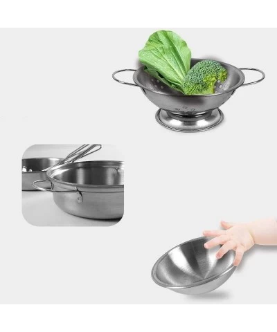 Kids Play Pots Pans Kitchen Pretend Toys Cooking Utensils Stainless Steel Cookware Pots and Pans Set Gift for Kids Girls Boys...